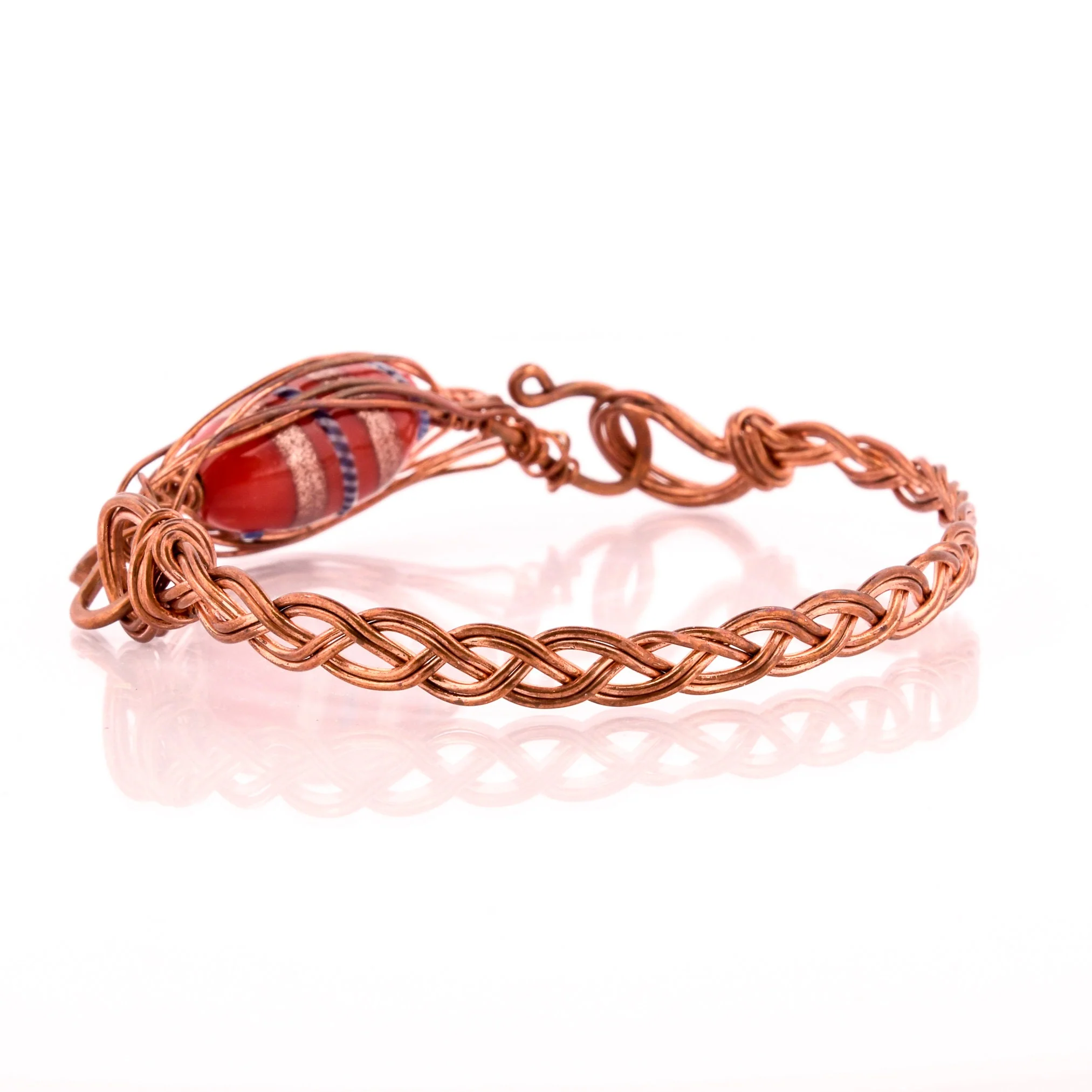 Copper Handblown Glass Bracelet - Image 4
