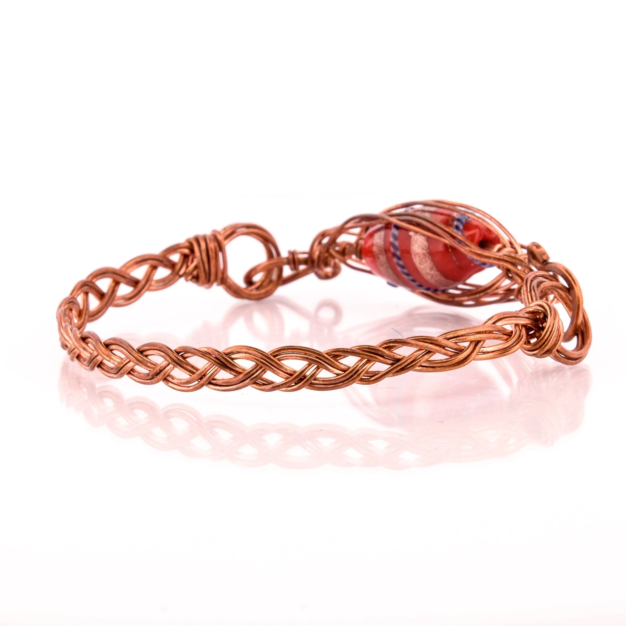 Copper Handblown Glass Bracelet - Image 6