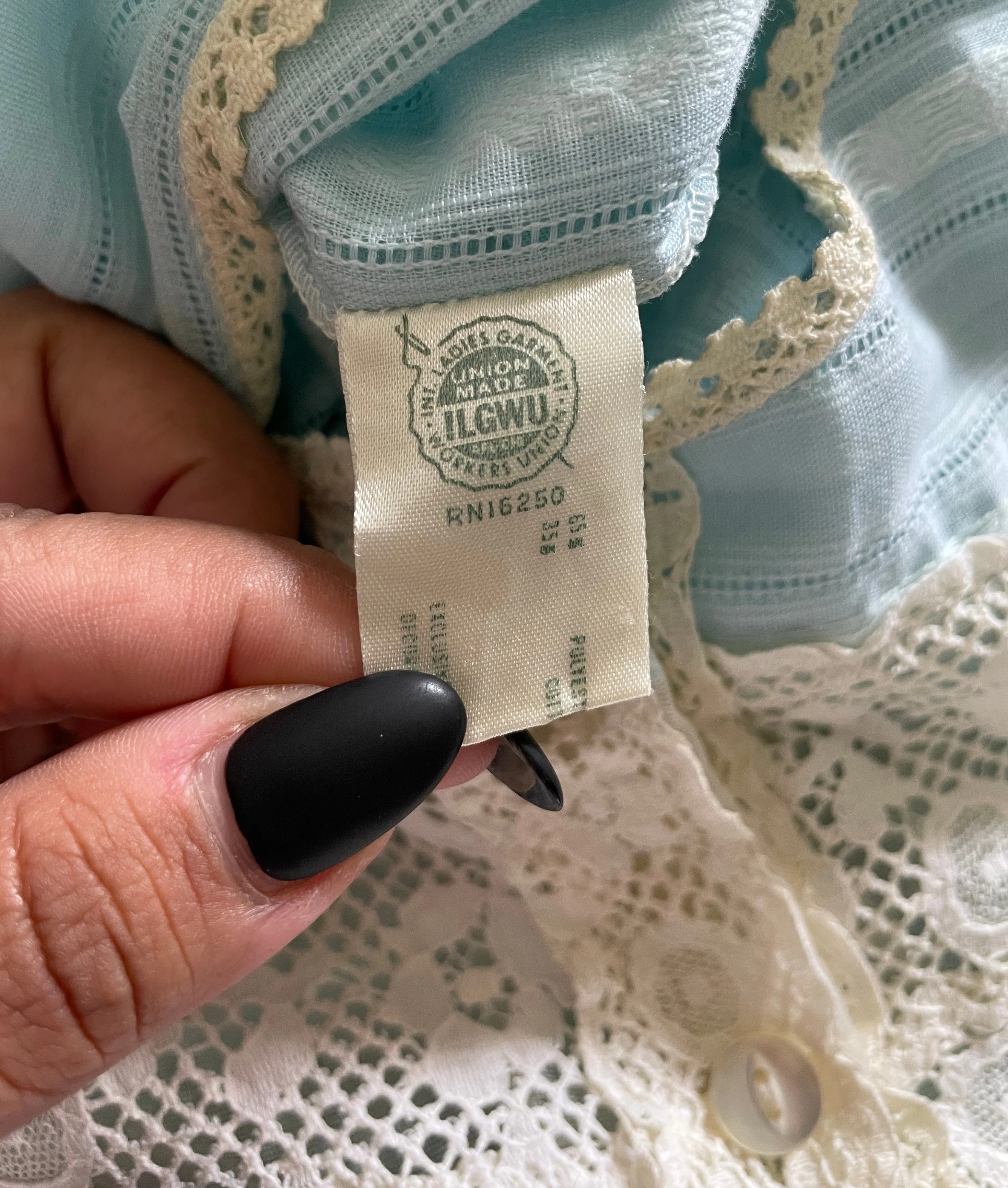 Cotton Blue Nightgown By Saramae Lingerie - Image 6
