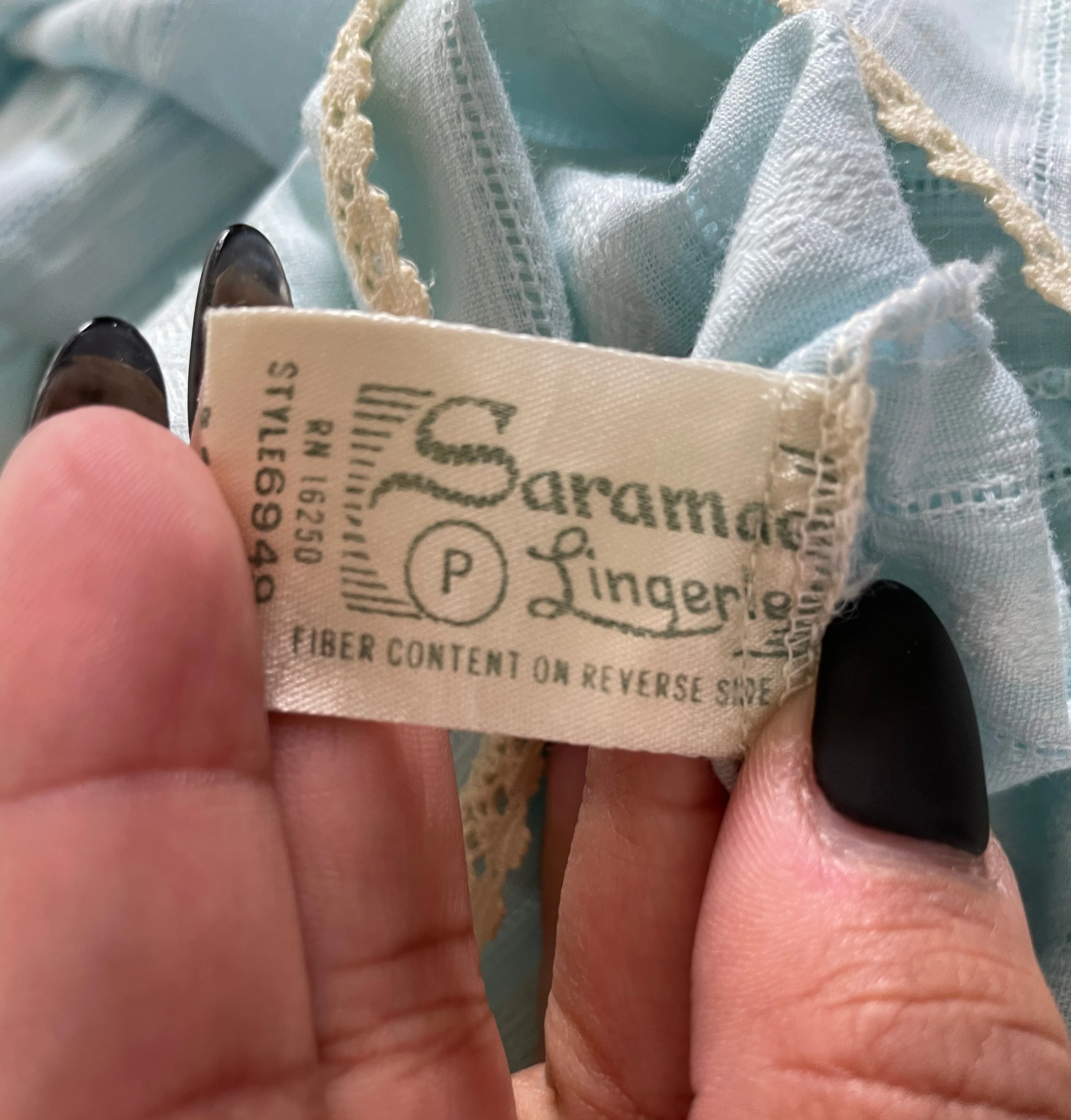 Cotton Blue Nightgown By Saramae Lingerie - Image 7