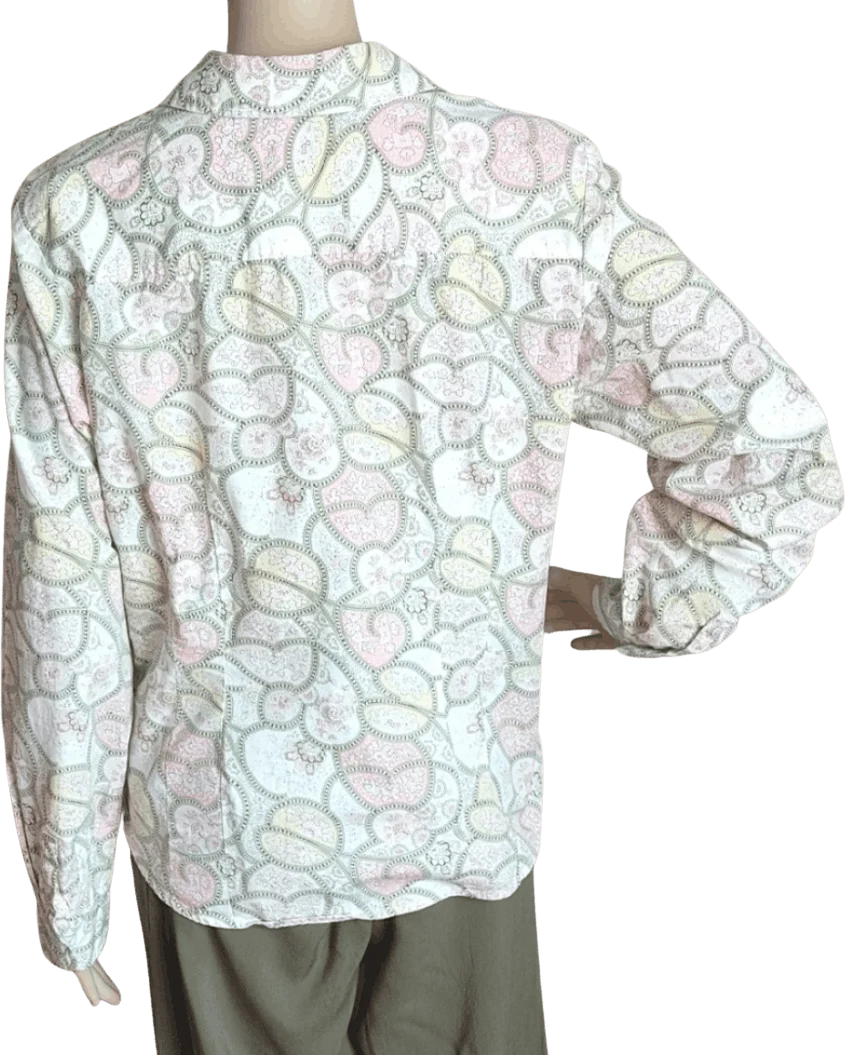 80's Pastel Art Deco Top by Crazy Horse By Liz Claiborne - Image 2
