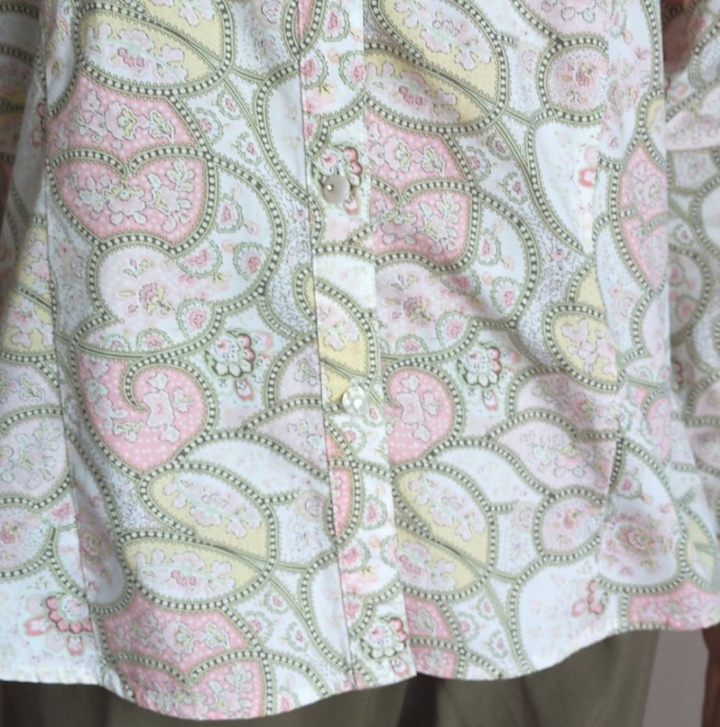 80's Pastel Art Deco Top by Crazy Horse By Liz Claiborne - Image 3