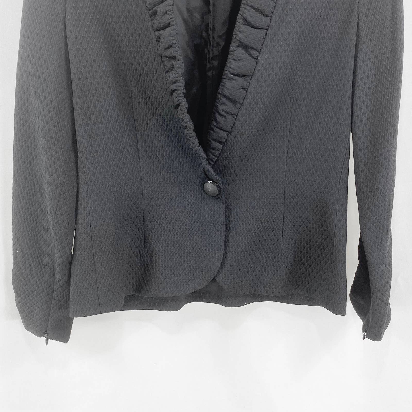 Credibility Vintage 90s Ruffle Neck Blazer by Sherri Drobnick - Image 6
