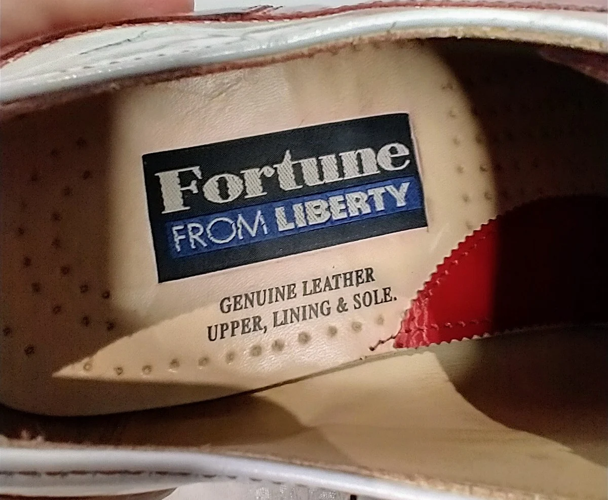 Croc Embossed 2 Tone Oxfords By Fortune From Liberty - Image 4