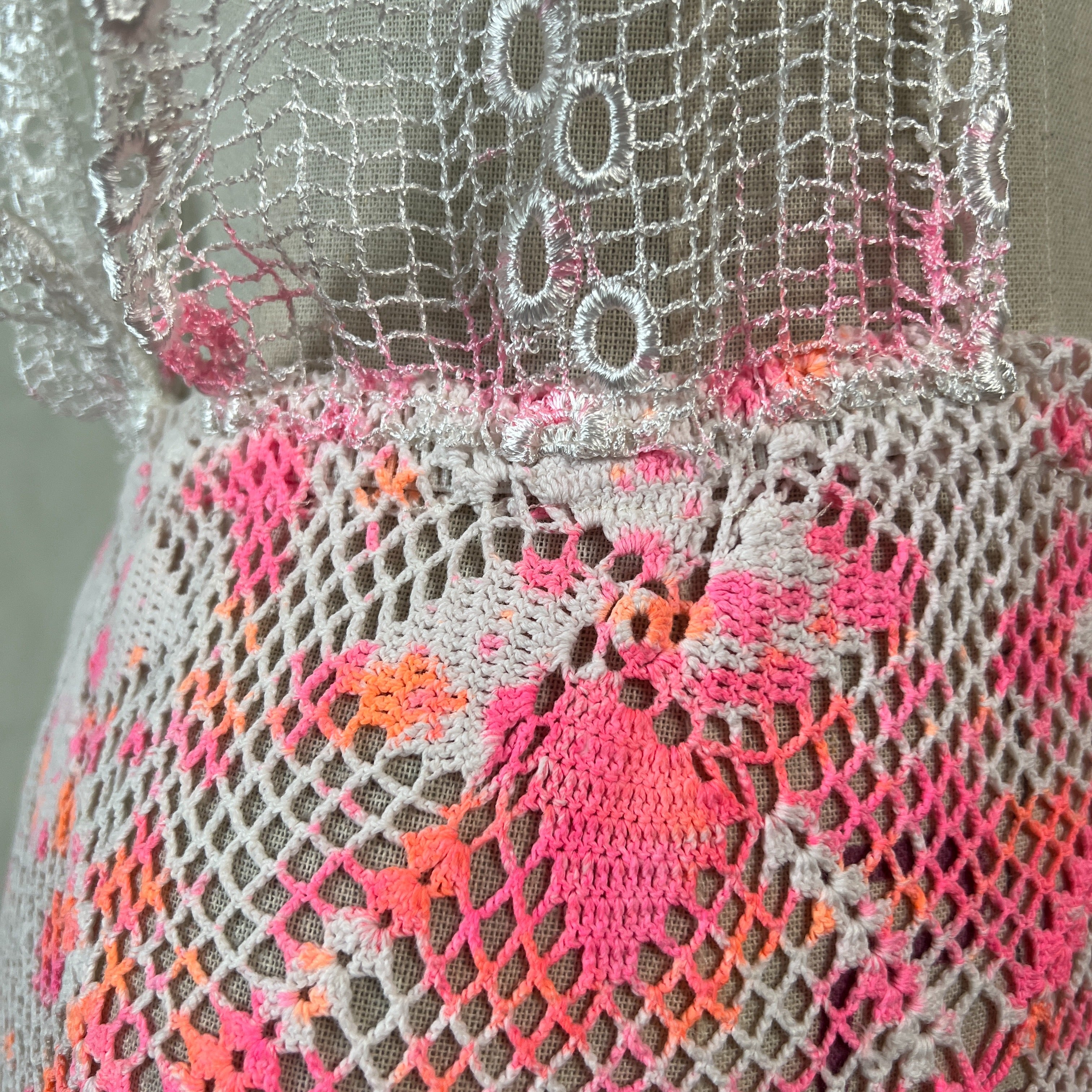 Crochet Mesh Tie Dye Maxi Dress/beach Cover Up - Image 14