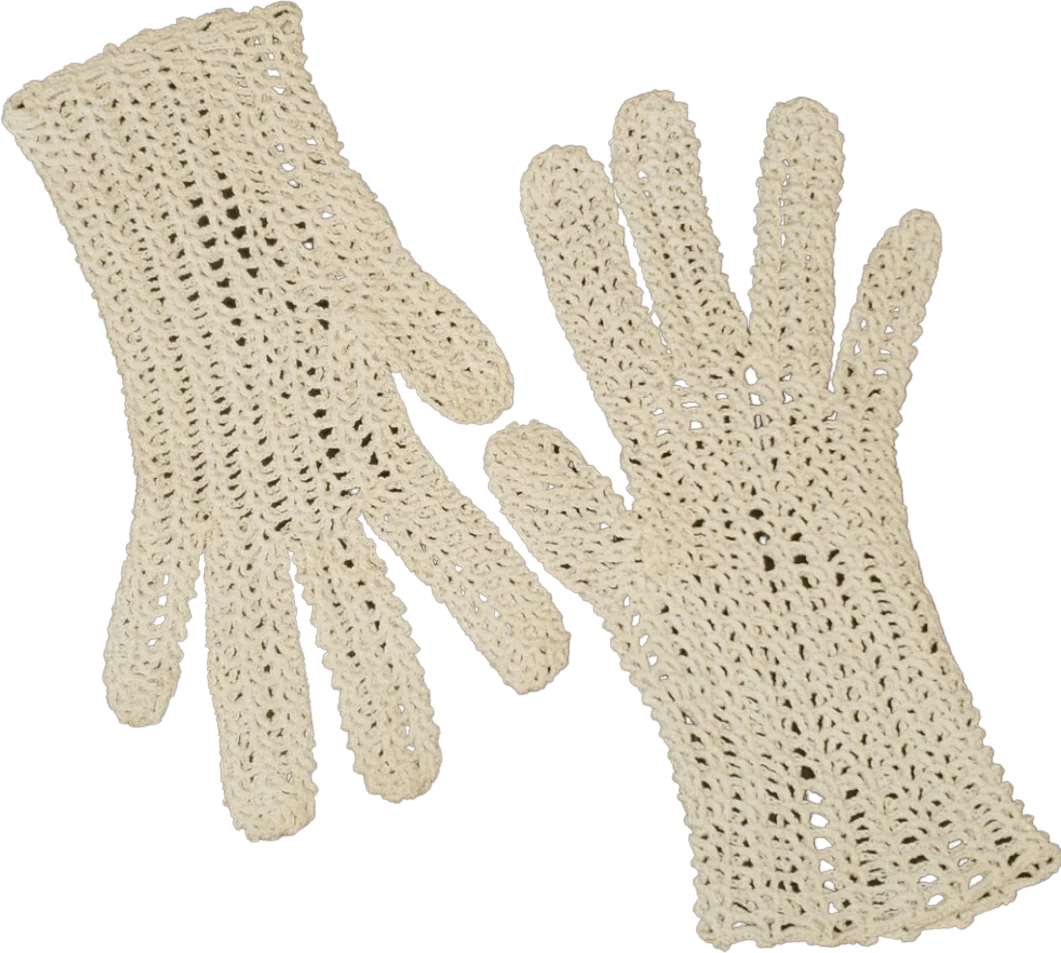 Crocheted Wrist Length Gloves