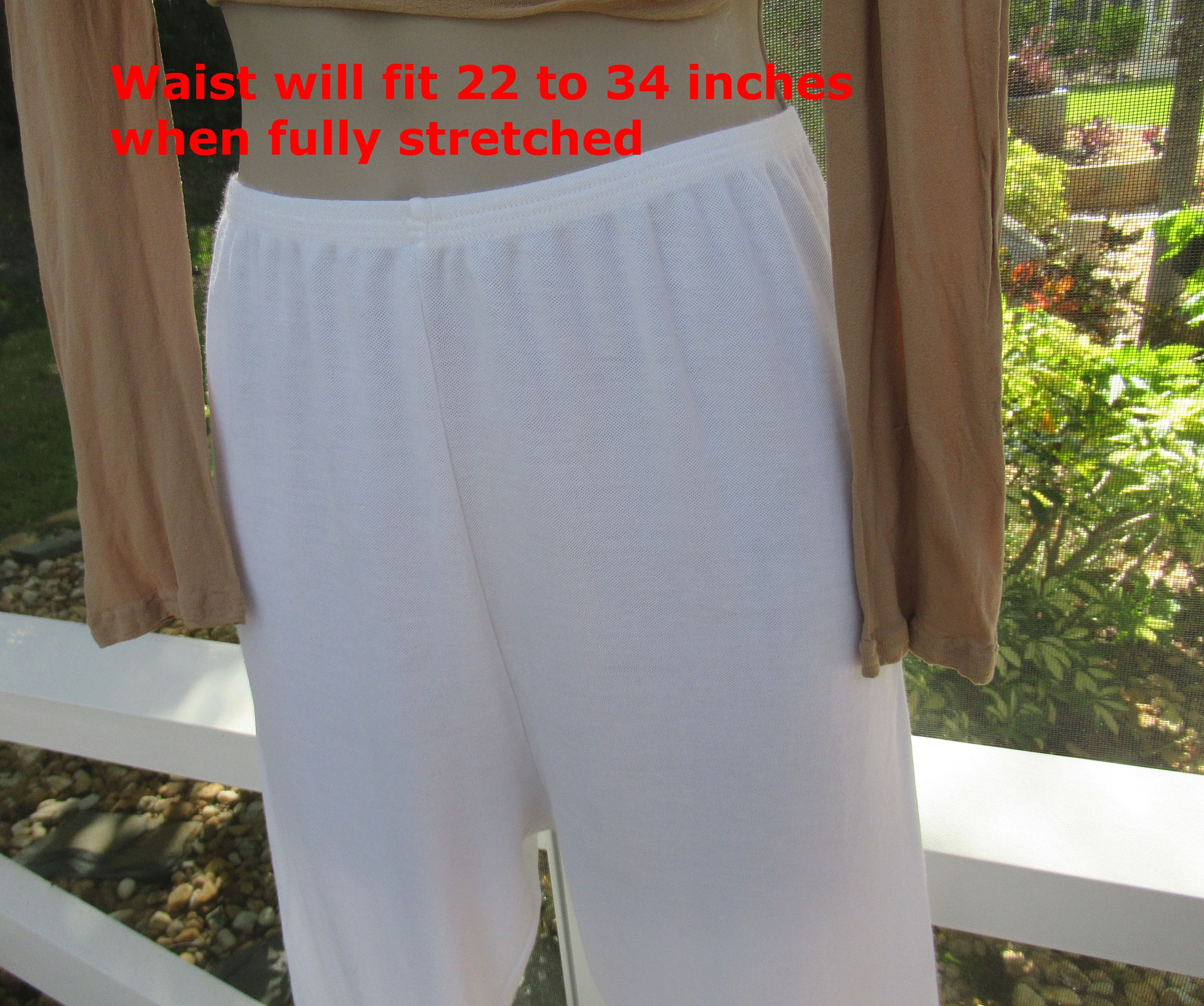 Cuddl Duds Small Pants All White Full Length with Lace Trimcuffs Cotton and Nylon Vintage Perfect for Cooler Weather by Cuddl Duds - Image 6