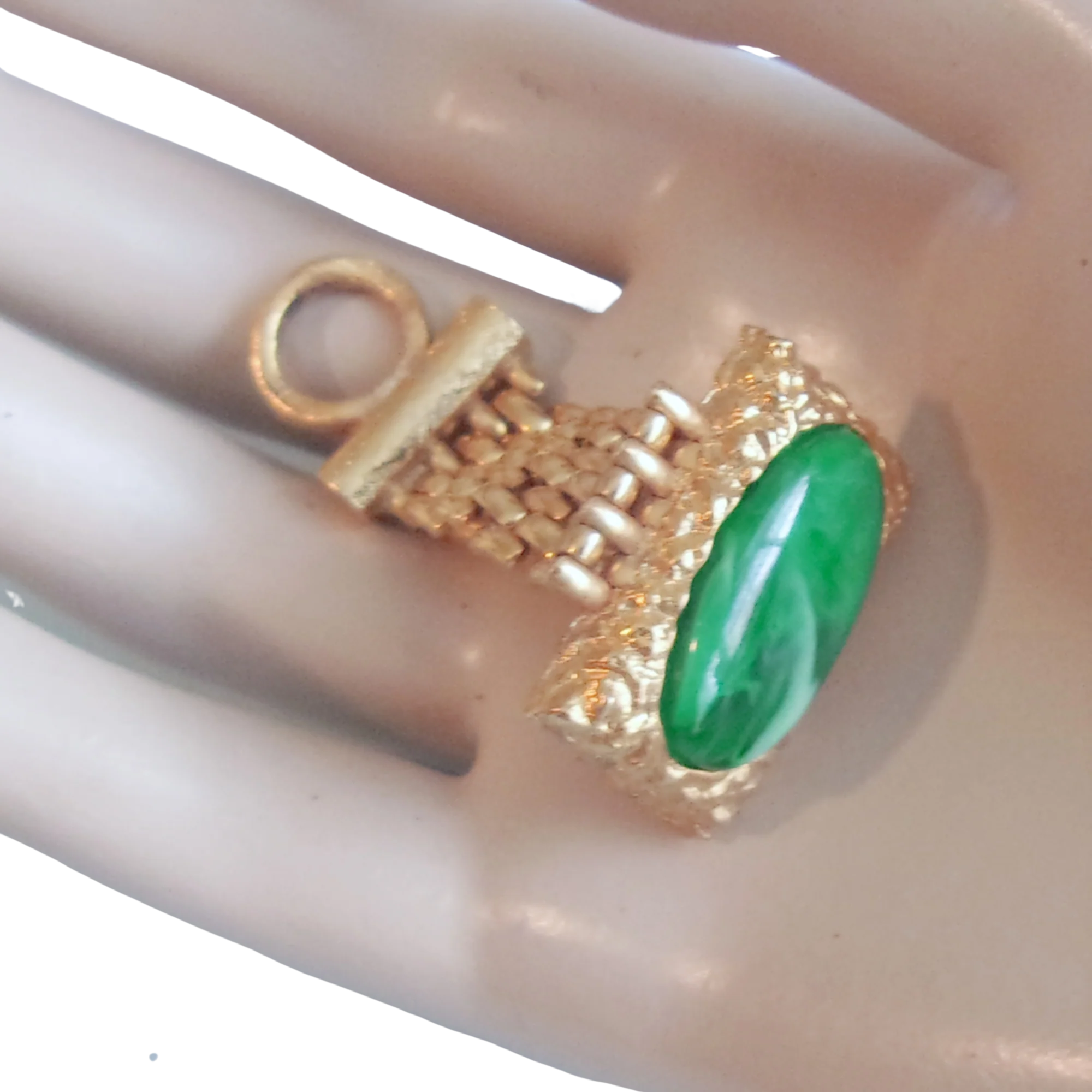 Cufflinks Faux Malachite Green Set Goldtone By Dante