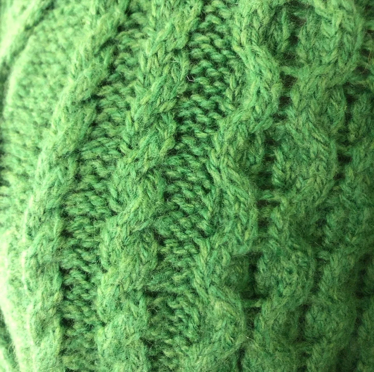 Curvy Xl Green Merino Wool Zip Up Sweater Jacket by Arancraft - Image 8