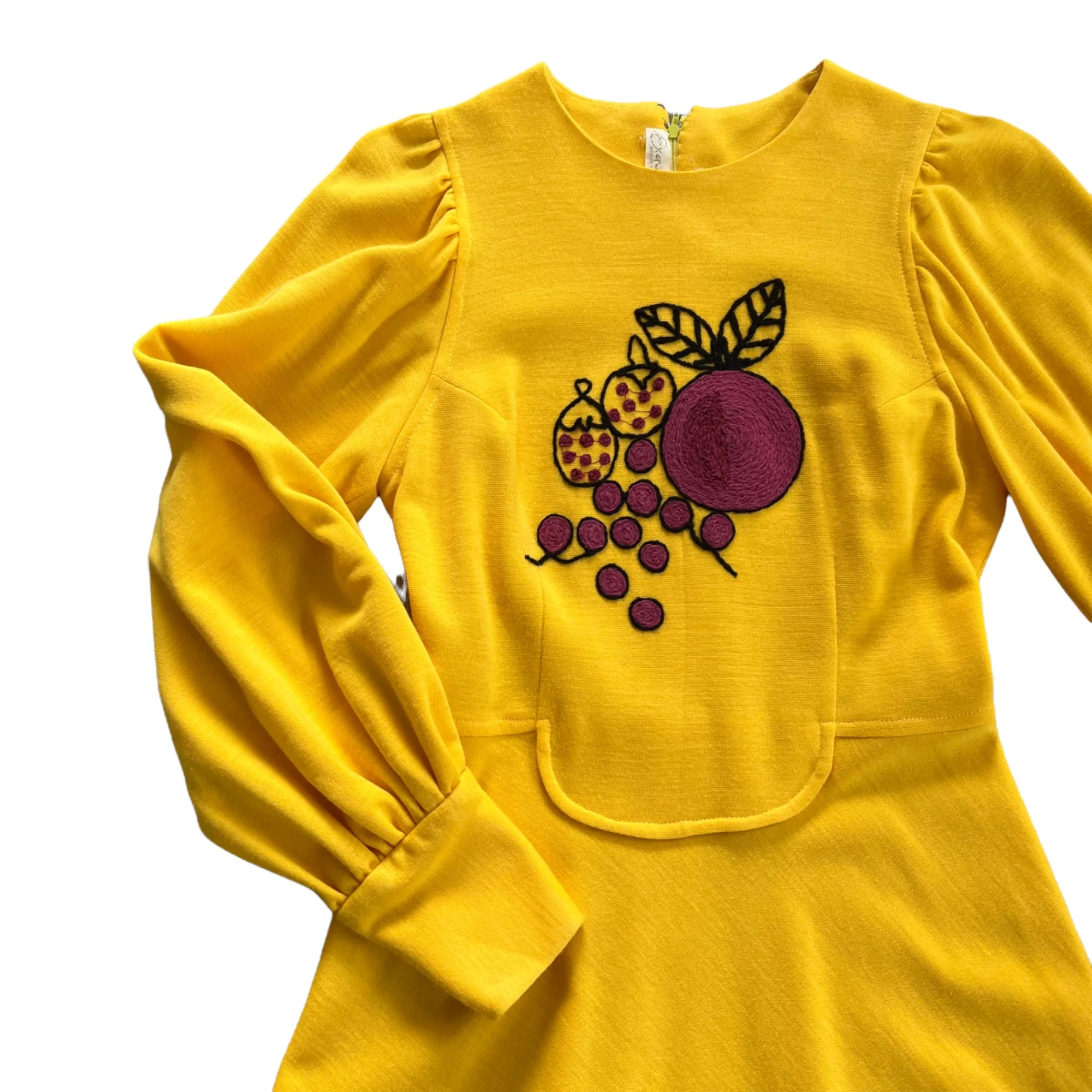 Dandelion Yellow Pomegranate Embroidered Dress - Image 5