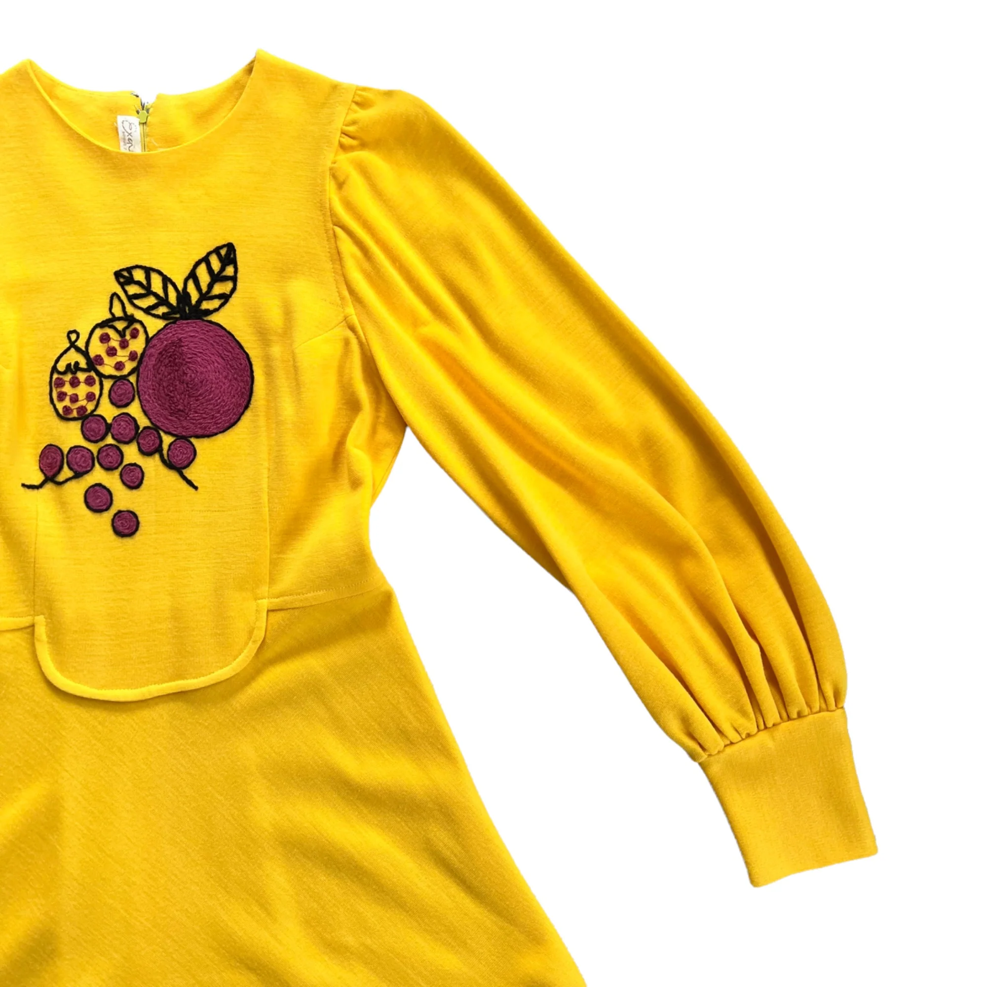 Dandelion Yellow Pomegranate Embroidered Dress - Image 7