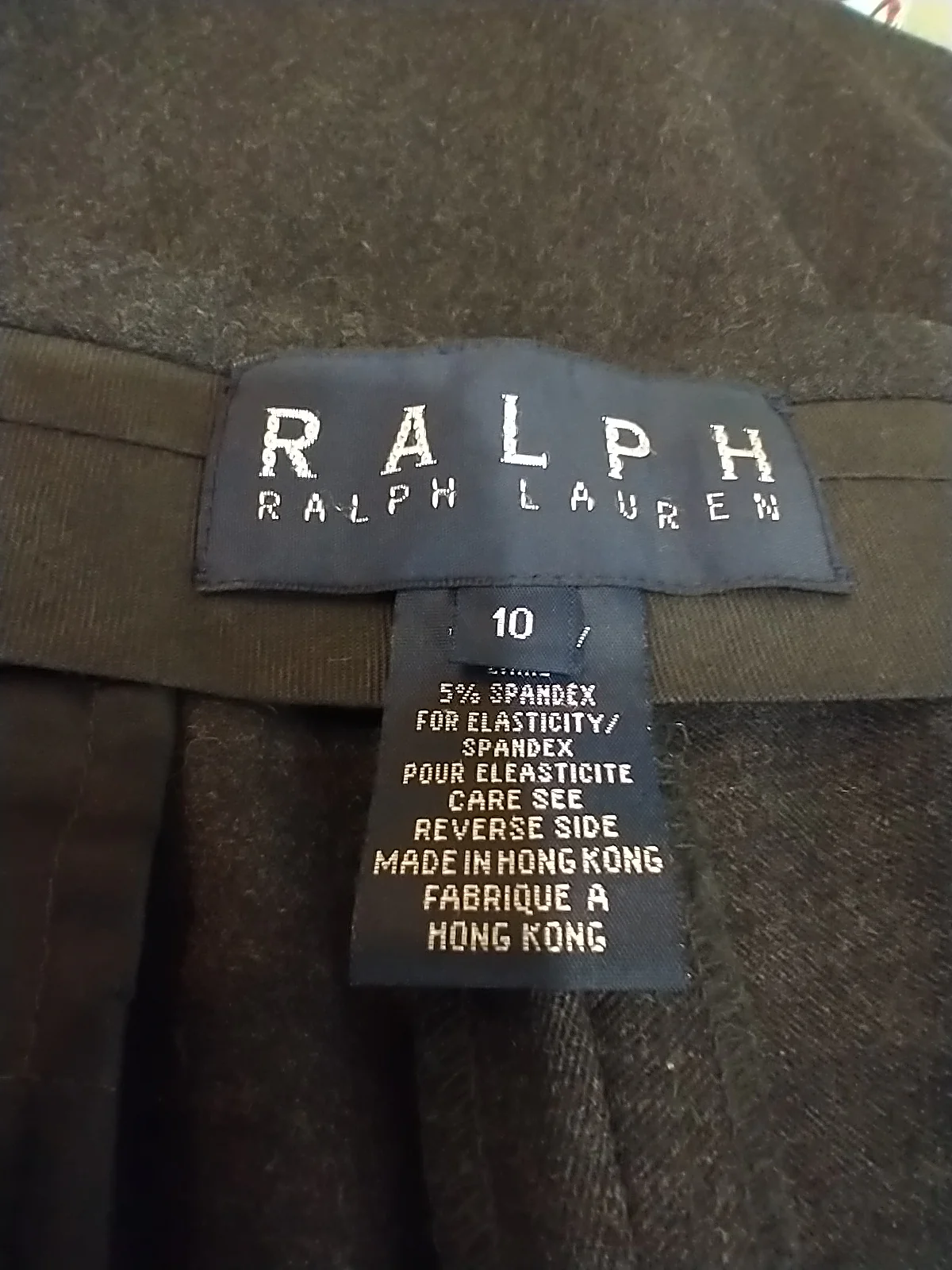 Dark Charcoal Mostly Wool Pants By Ralph Lauren Blue Label - Image 2