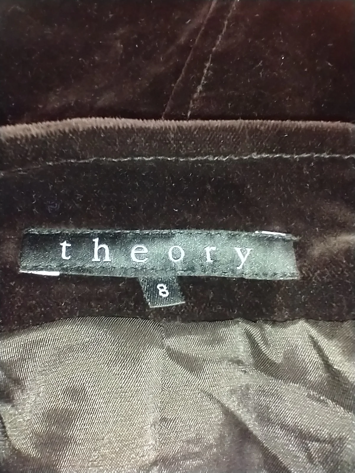 Dark Plum Velvet Jacket By Theory - Image 4