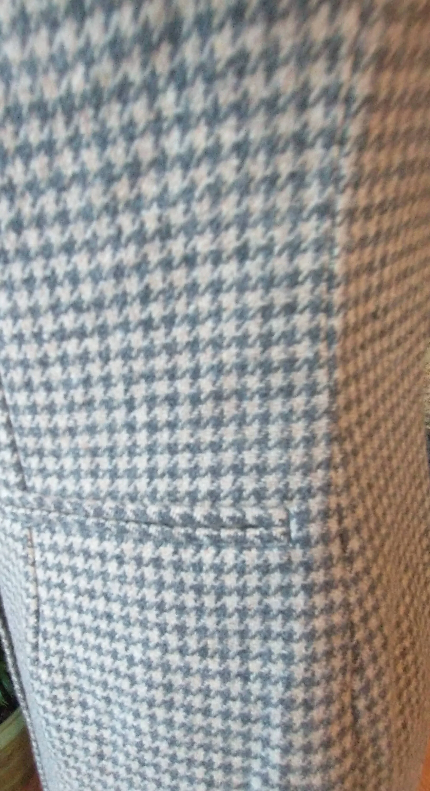 Darling Houndstooth Vintage Wool Jumper Tan and Gray Buttons Up Front Lined Women's Size Small by Talbots - Image 9