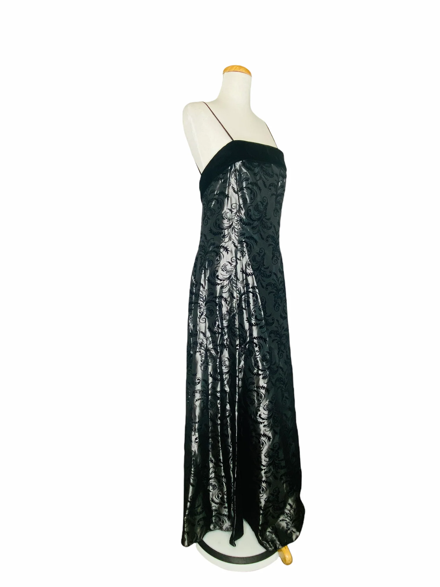 Dave and Johnny Vintage Gown Jacquard Spaghetti Straps by Dave & Johnny - Image 4