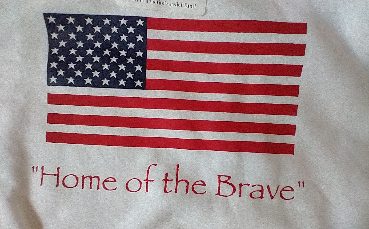 Deadstock New Vintage American Flag Home of The Brave Women's Sweatshirt Red White Blue X Large by Morning Sun - Image 3