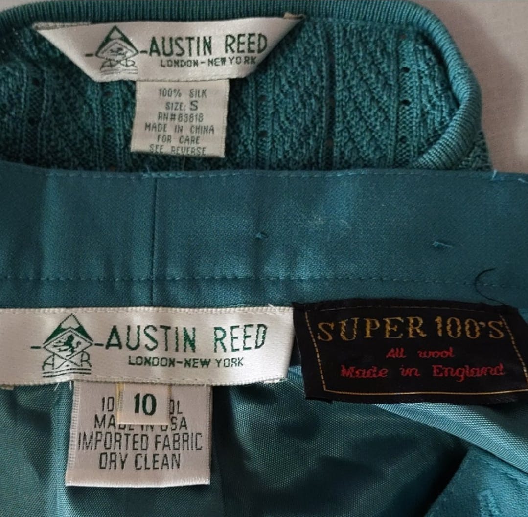 80's Deadstock Teal Top and Slacks Set by Austin Reed - Image 6