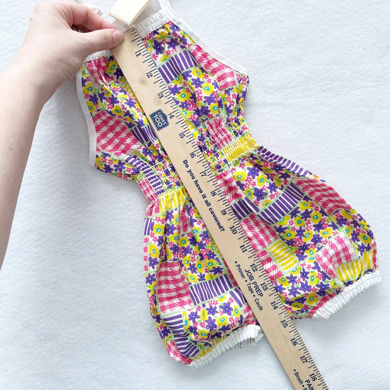 Deadstock Patchwork Print Romper - Image 3