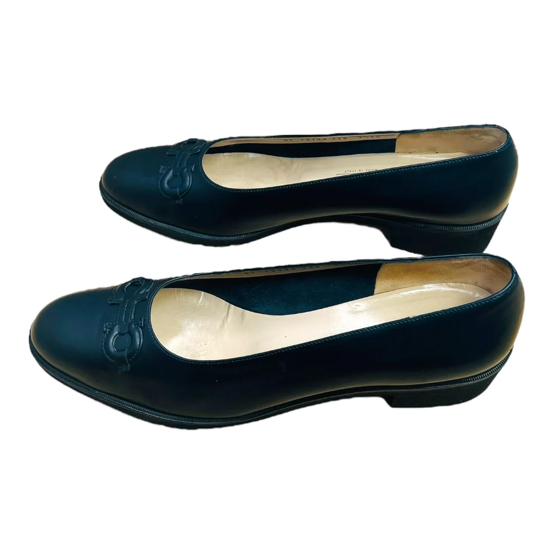 Delicious Loafers Calf Leather Very Dark Black Blue 9. 5aa by Salvatore Ferragamo - Image 9