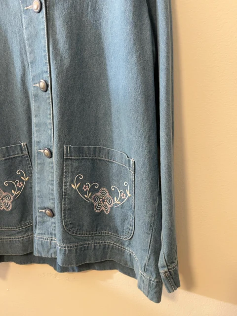 Denim Button Down Jacket By Tudor Court - Image 3