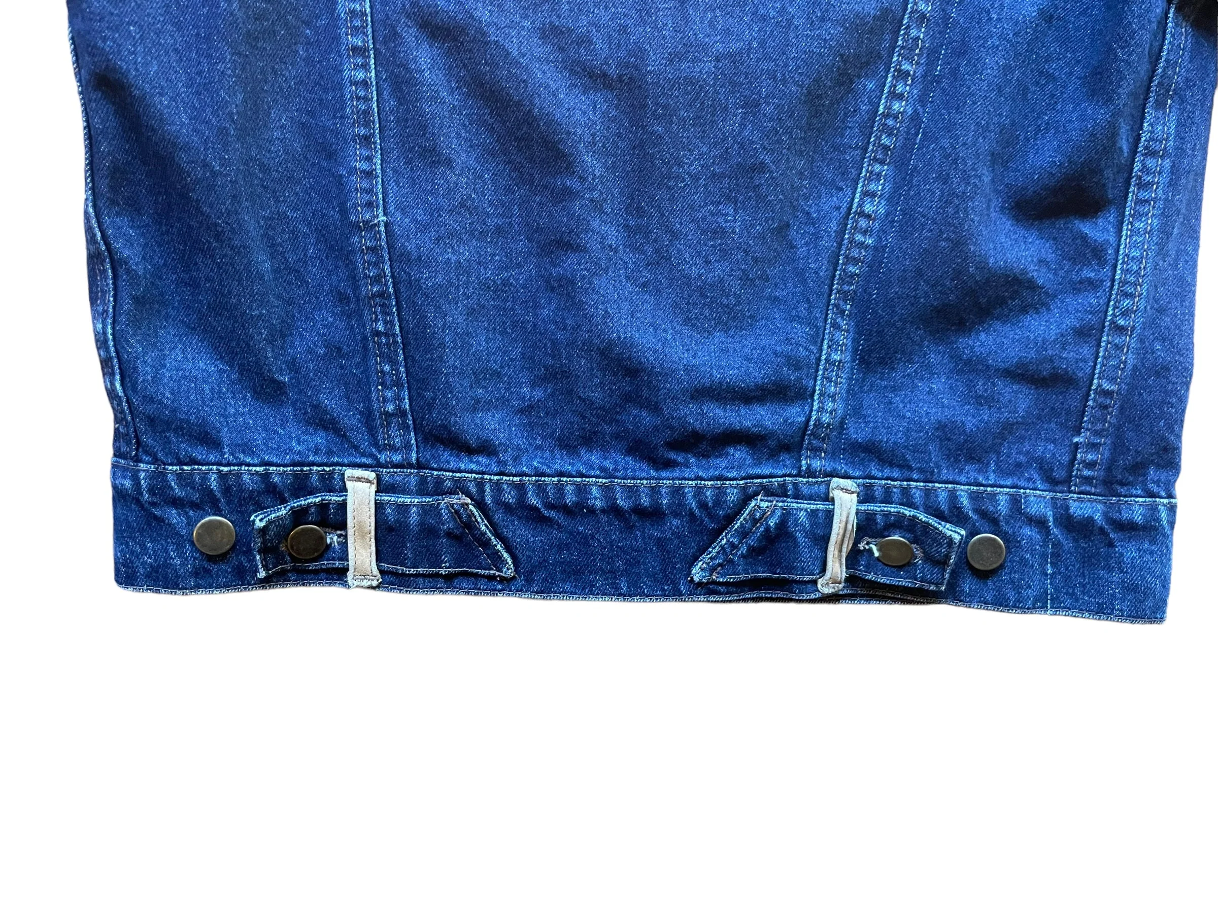 Denim Jacket with Leather Trim S by Krazy Krinkle - Image 6