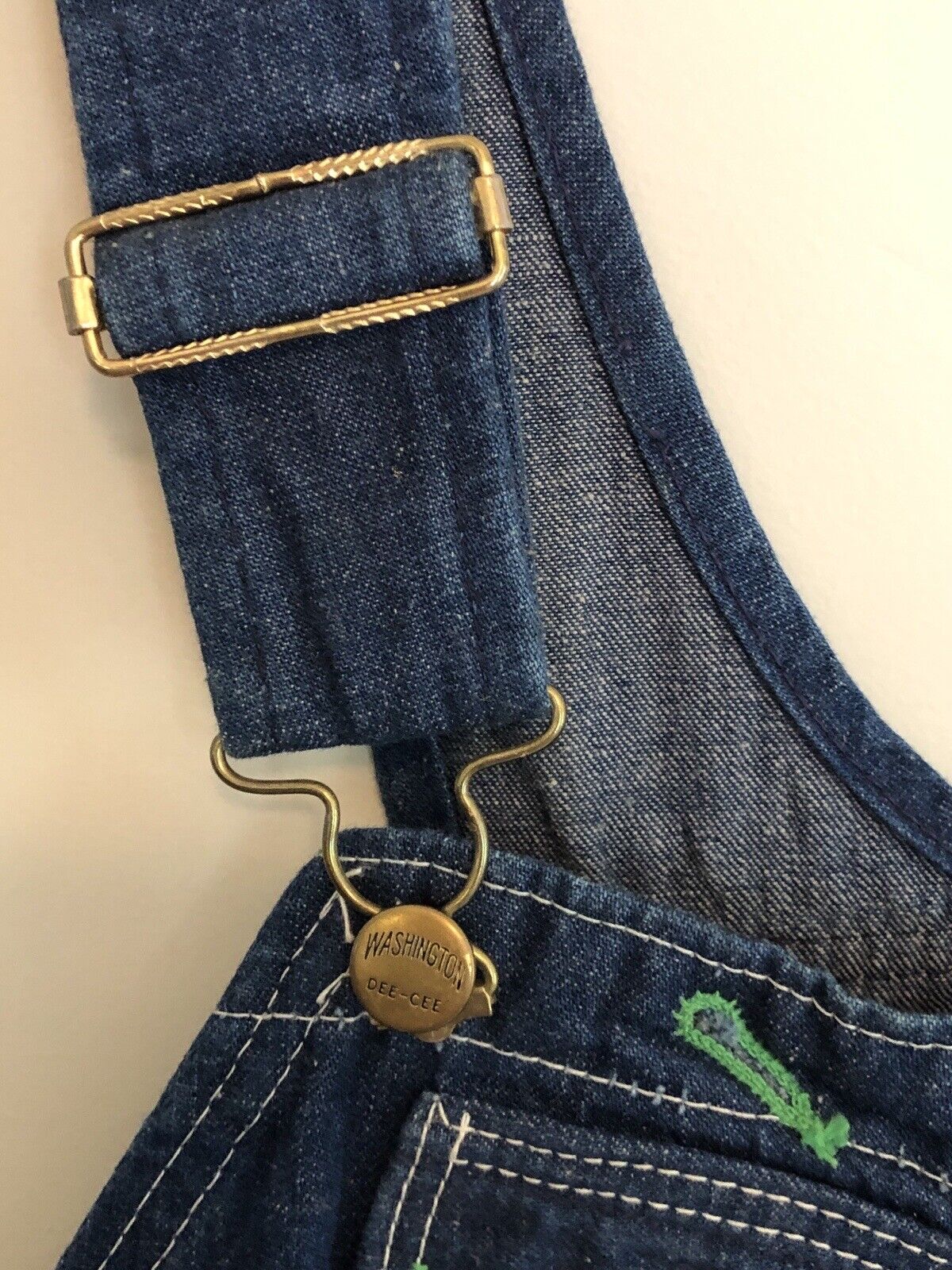 Denim Overall Jean Button Fly Sanforized 60s 70s Mens Womens by Washington Dee Cee - Image 6