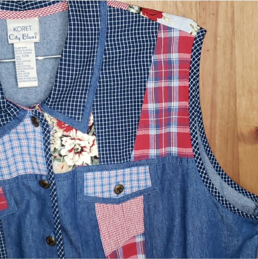 Denim Patchwork Vest by Koret - Image 3