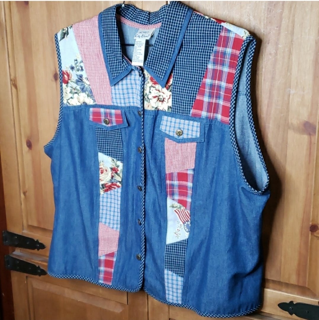 Denim Patchwork Vest by Koret - Image 9