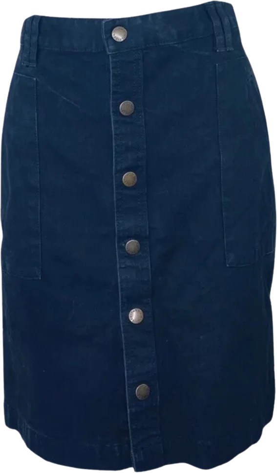 Denim Skirt 90s Vintage Button Down Womens Size 14 Black Jean by Tommy Hilfiger