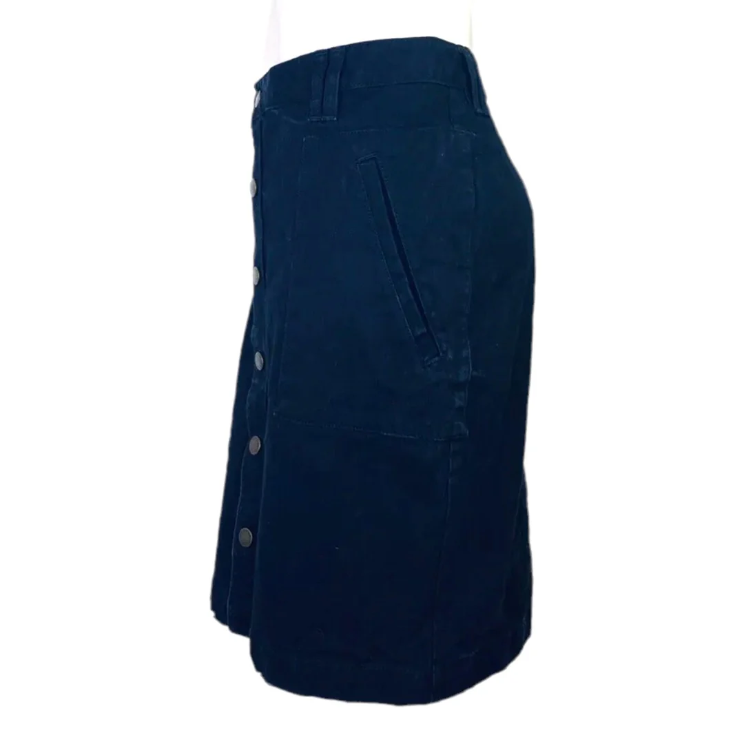 Denim Skirt 90s Vintage Button Down Womens Size 14 Black Jean by Tommy Hilfiger - Image 10