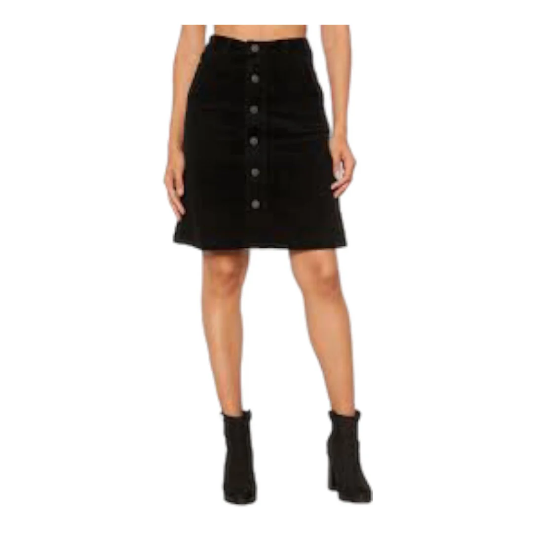 Denim Skirt 90s Vintage Button Down Womens Size 14 Black Jean by Tommy Hilfiger - Image 2