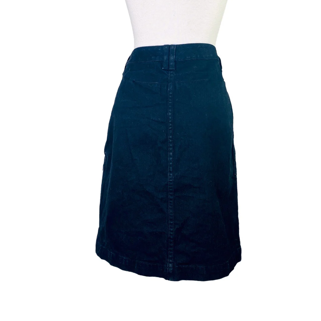 Denim Skirt 90s Vintage Button Down Womens Size 14 Black Jean by Tommy Hilfiger - Image 3