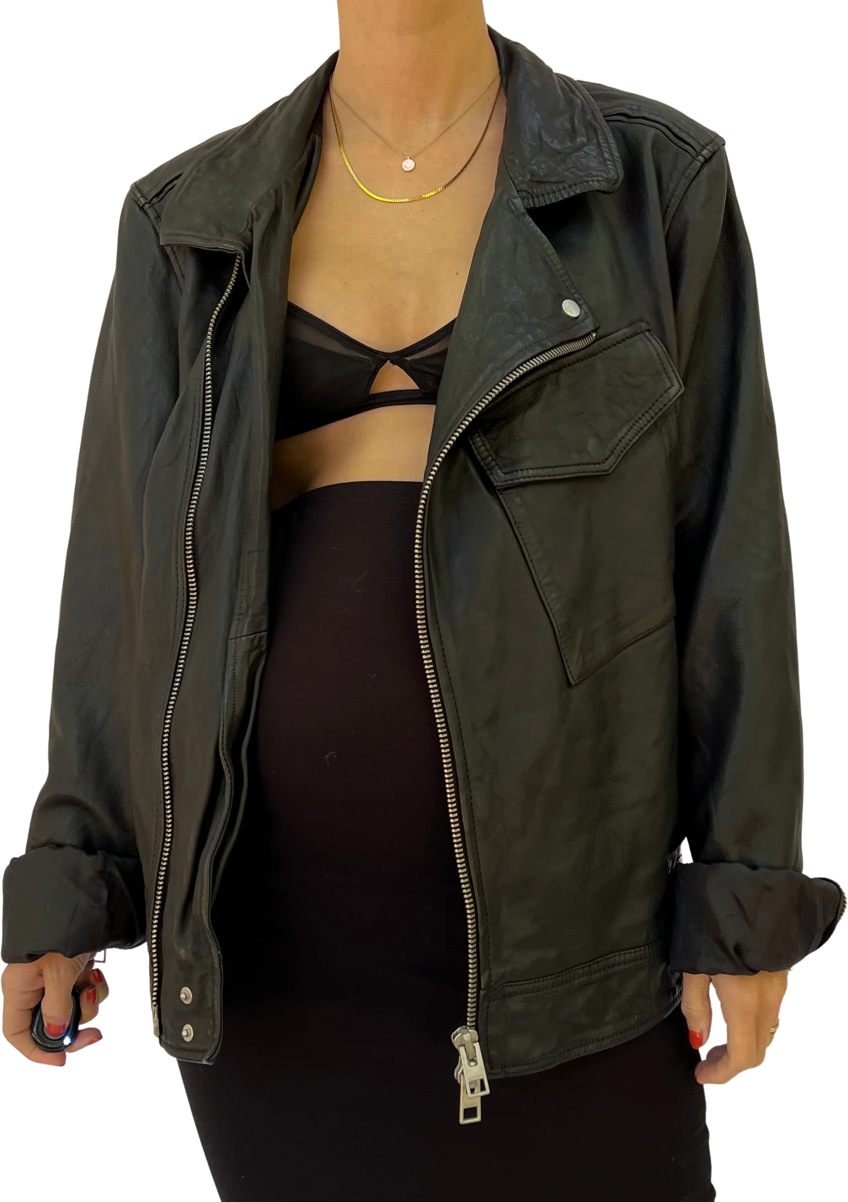 Designer Leather Moto Jacket
