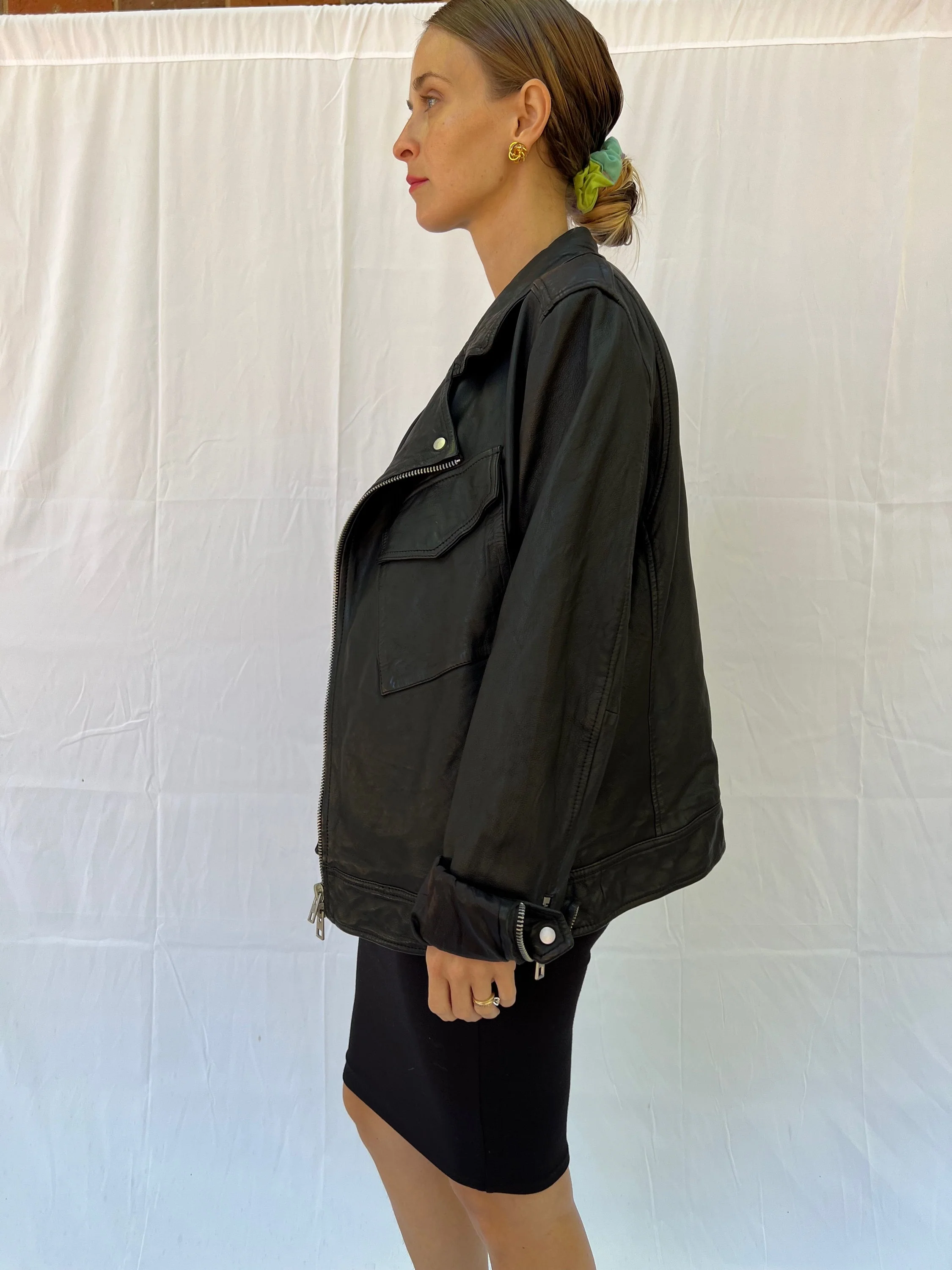 Designer Leather Moto Jacket - Image 5