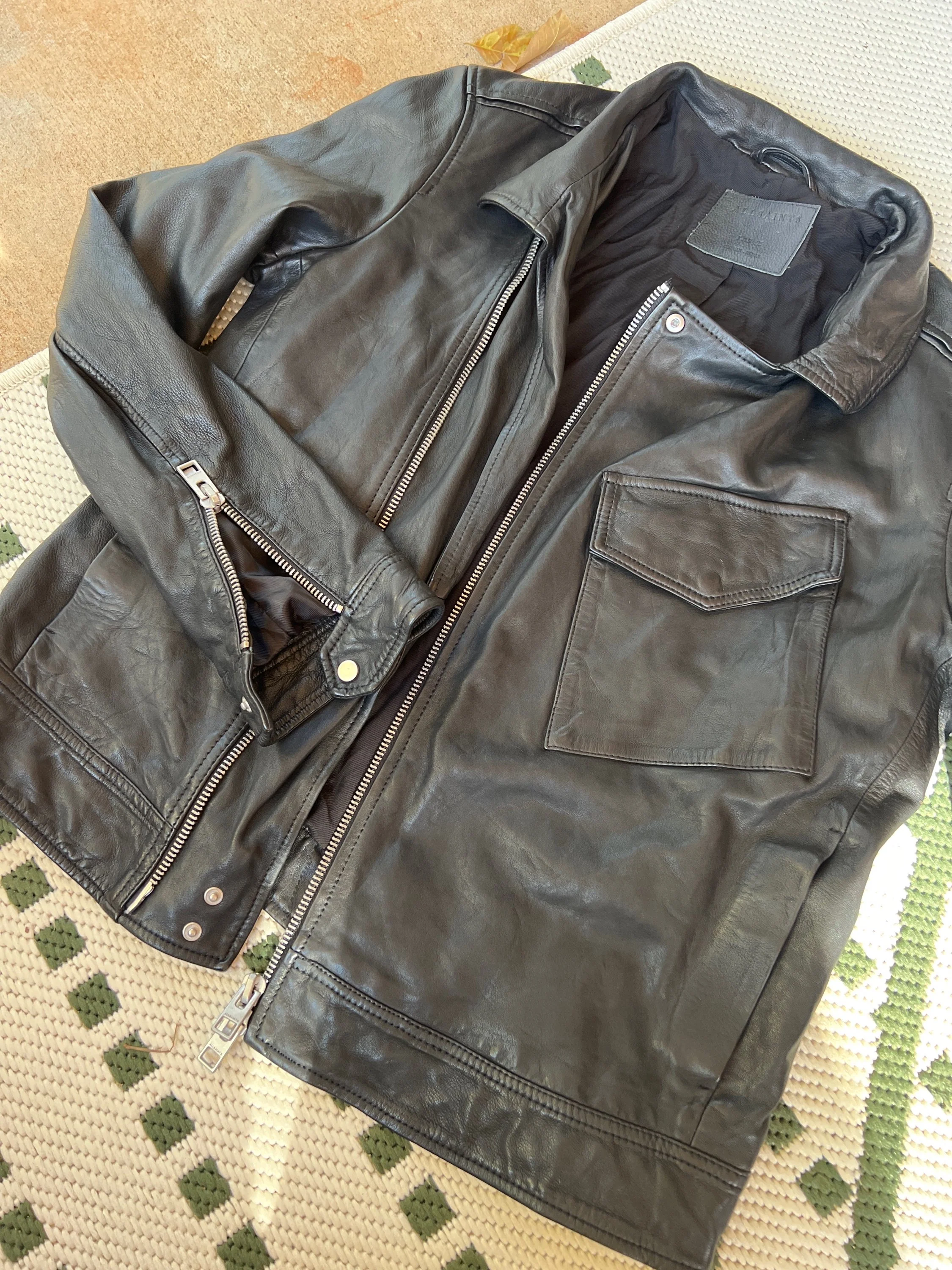 Designer Leather Moto Jacket - Image 7