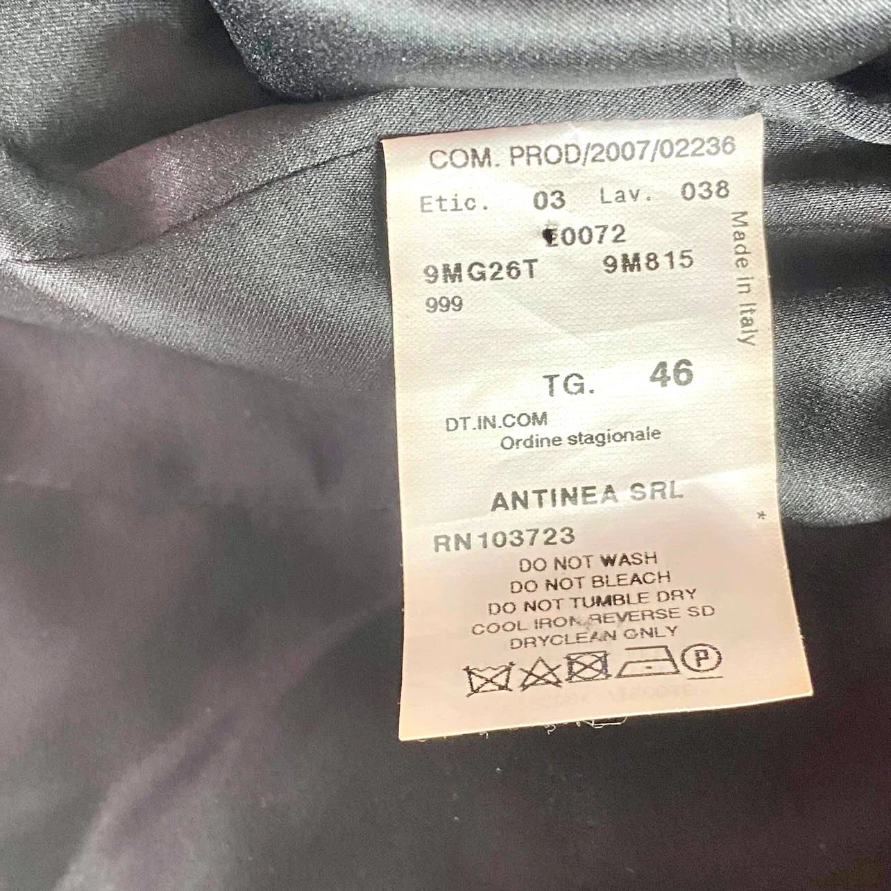 Designer Silk Black Velvet Button Bolero Jacket by Armani Collezioni - Image 6