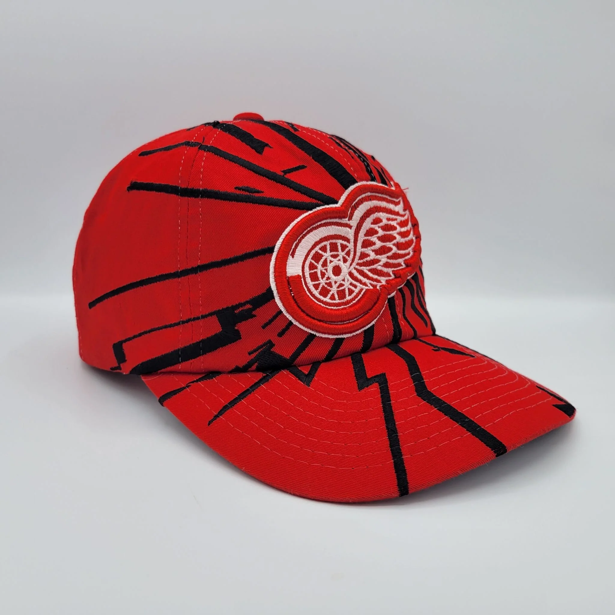 Detroit Red Wings Vintage 90s Starter Collison Snapback Hat Nhl Hockey Red Baseball Cap The Right Hat One Size by Starter - Image 2