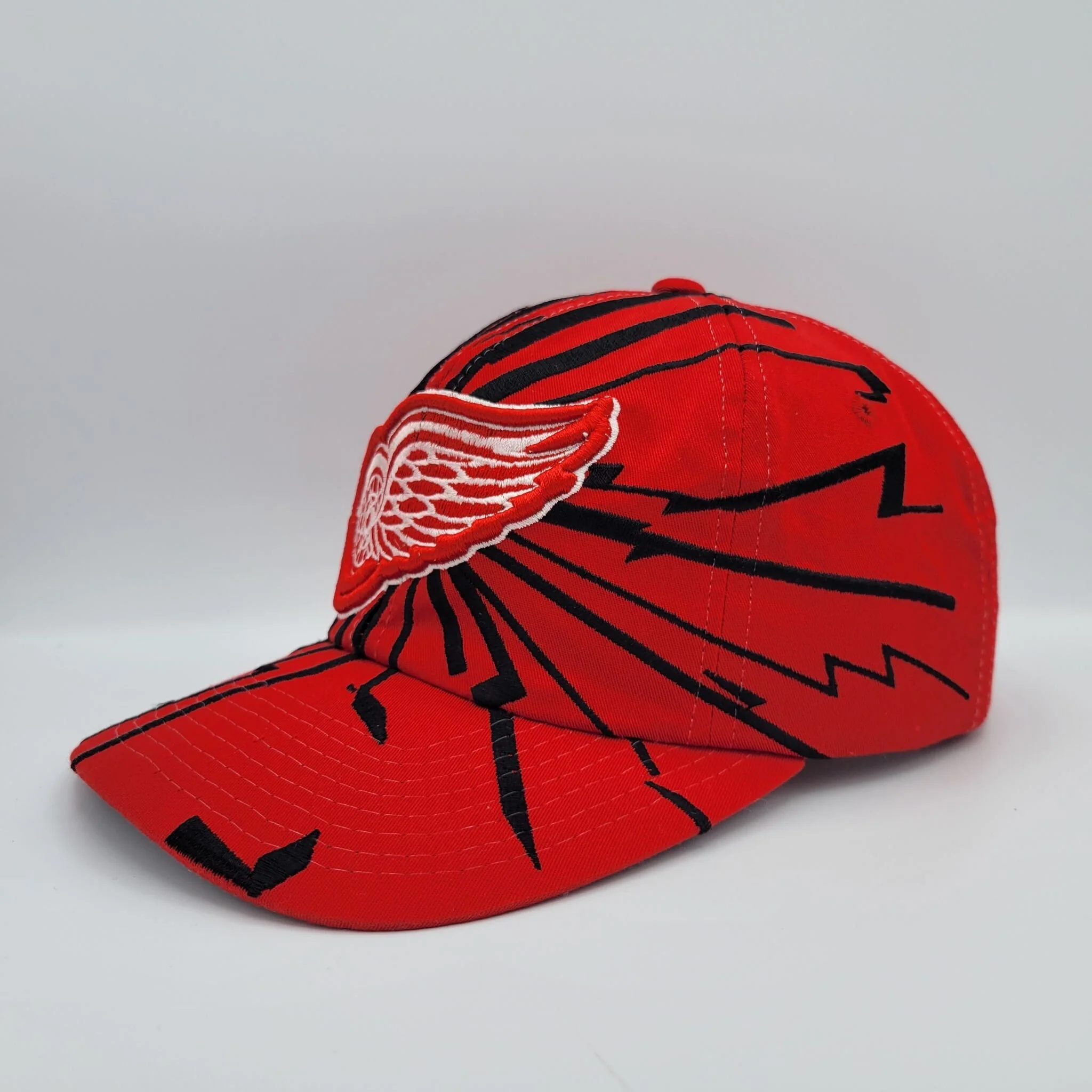 Detroit Red Wings Vintage 90s Starter Collison Snapback Hat Nhl Hockey Red Baseball Cap The Right Hat One Size by Starter - Image 3