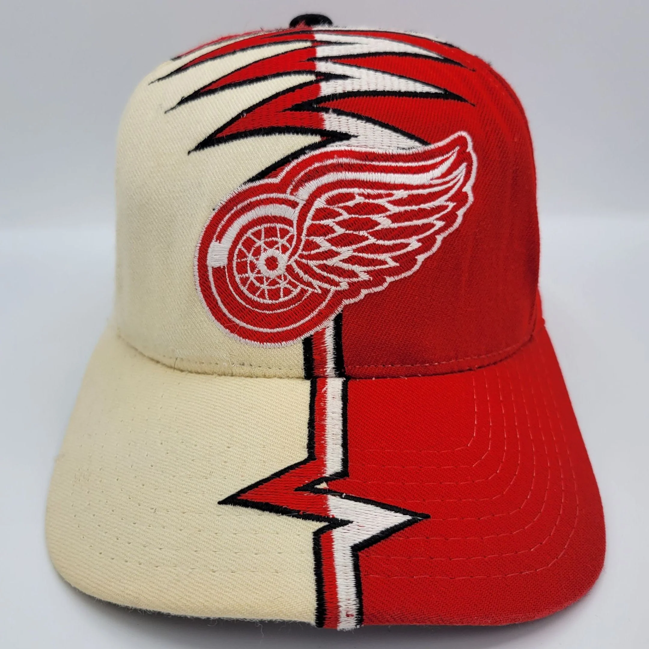 Detroit Red Wings Vintage 90s Starter Shockwave Hat Nhl Hockey Baseball Velcro Strapback Cap The Right Hat One Size by Starter - Image 2