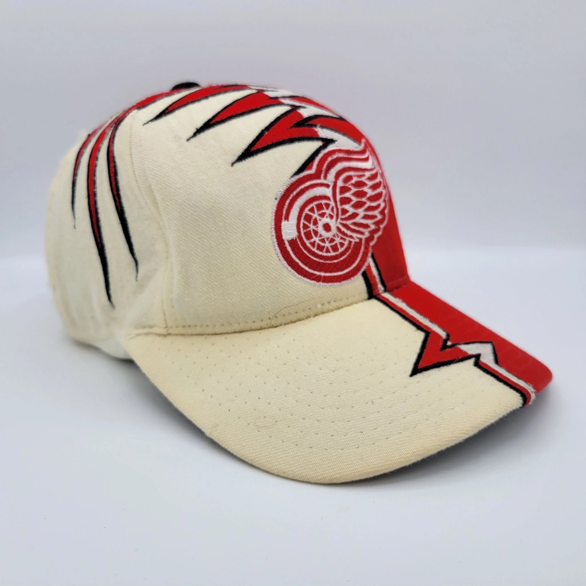 Detroit Red Wings Vintage 90s Starter Shockwave Hat Nhl Hockey Baseball Velcro Strapback Cap The Right Hat One Size by Starter - Image 3