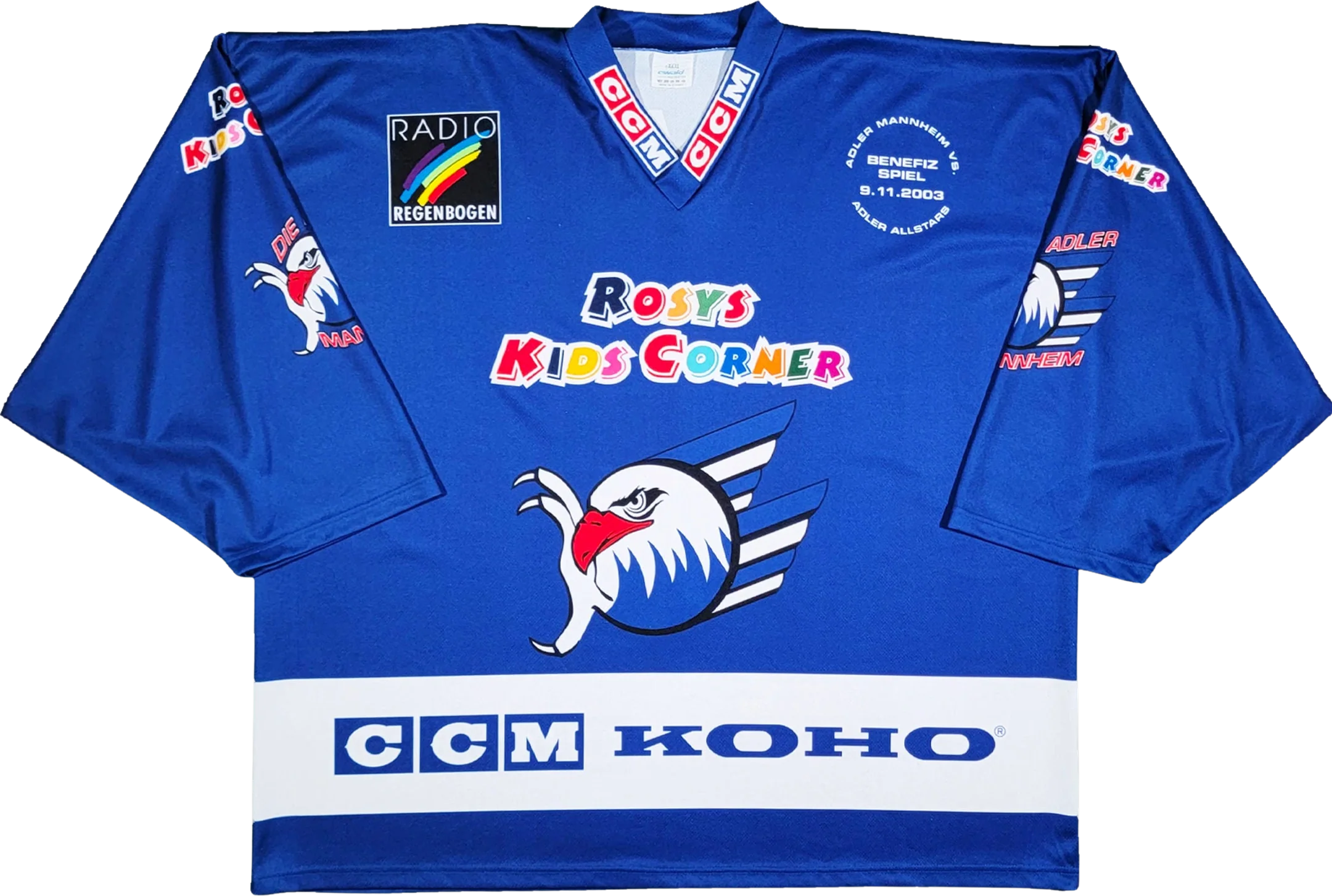 Die Adler Mannheim Germany Pro Hockey Jersey - Size Men's 3xl Xxxl