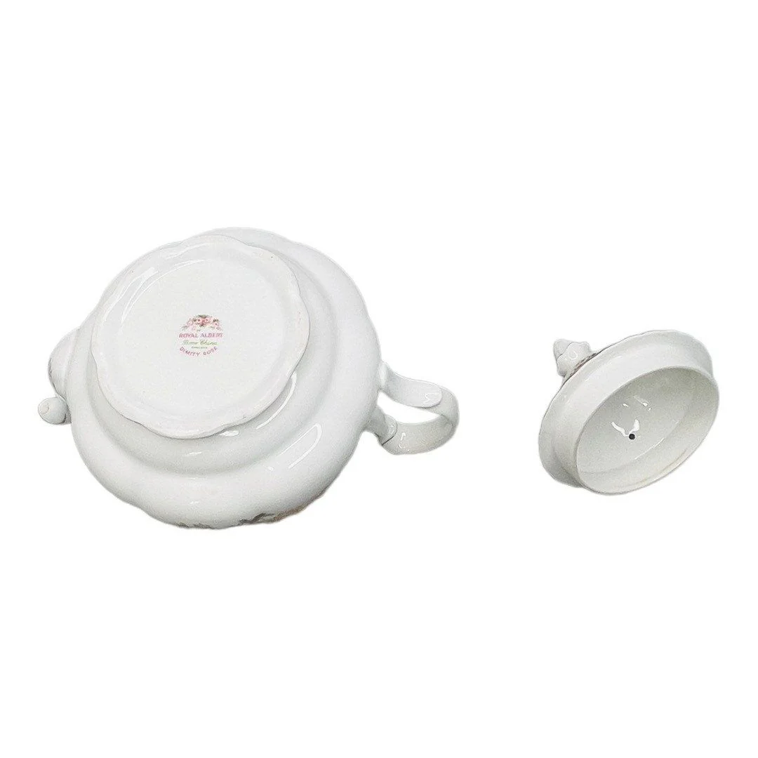 Dimity Rose Bone China England Teapot and Lid by Royal Albert LTD - Image 8