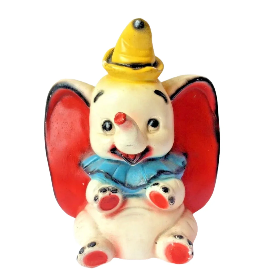 Disney Dumbo 1972 Hand Painted Coin Bank Play Pal Chalkware Piggy Bank Vintage by Chalkware Play Pal - Image 4