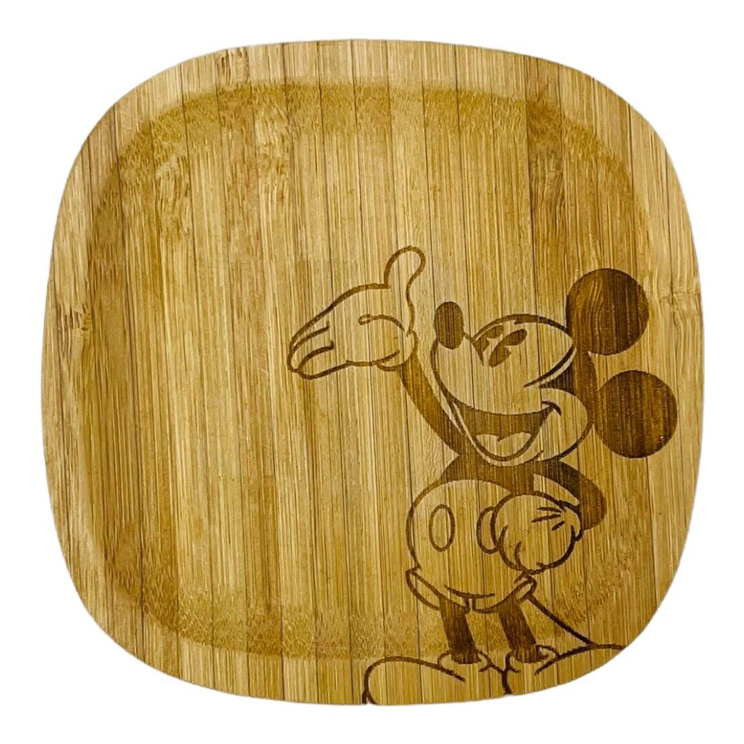 Disney Parks Mickey Mouse Bamboo Authentic Original Coaster Set of 6 Stamp Used by Disney - Image 4