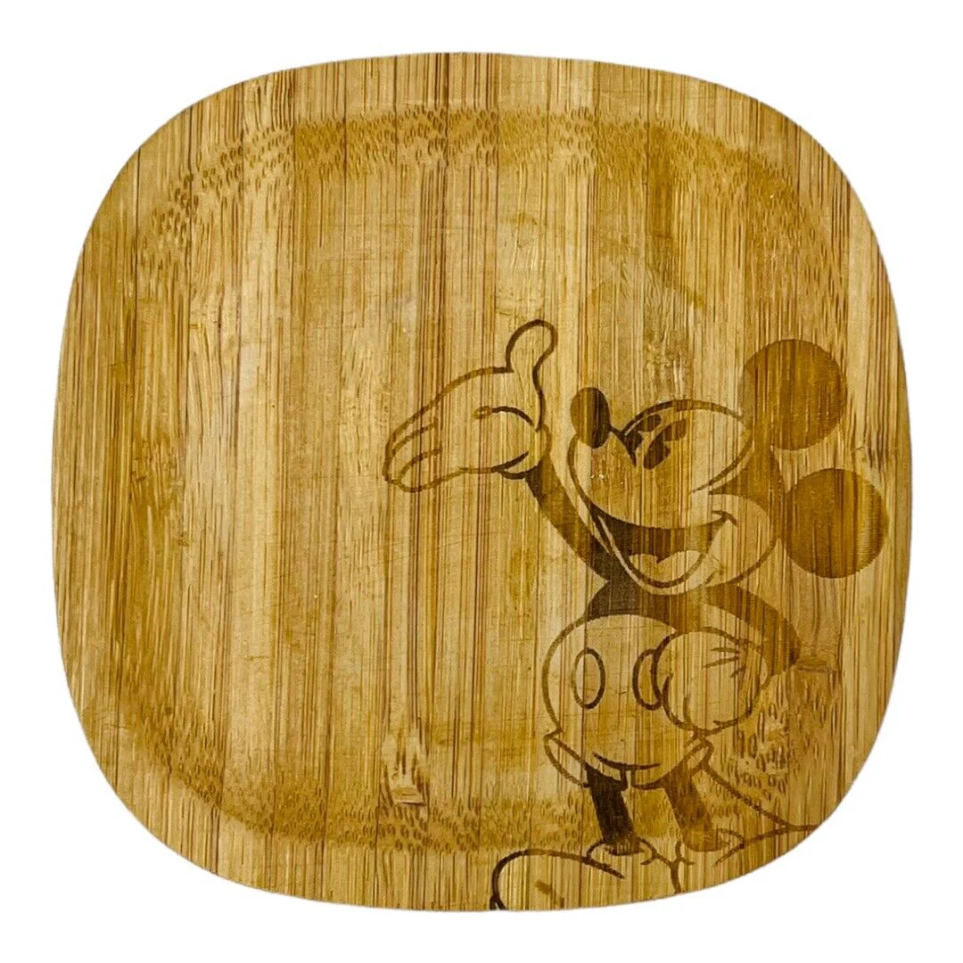 Disney Parks Mickey Mouse Bamboo Authentic Original Coaster Set of 6 Stamp Used by Disney - Image 5