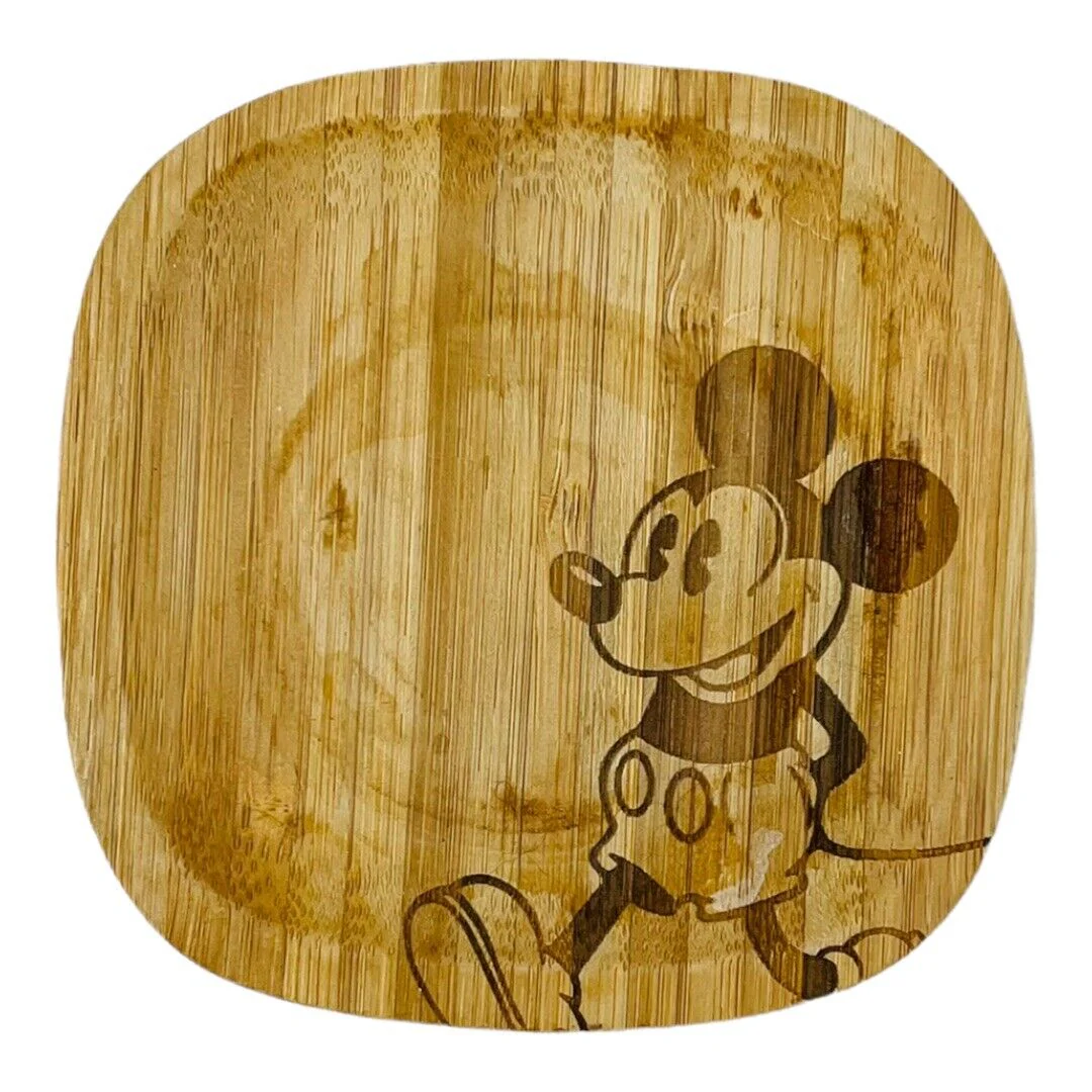Disney Parks Mickey Mouse Bamboo Authentic Original Coaster Set of 6 Stamp Used by Disney - Image 6
