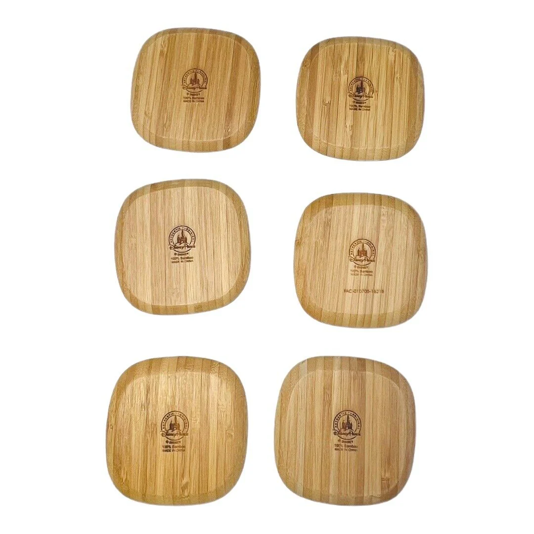 Disney Parks Mickey Mouse Bamboo Authentic Original Coaster Set of 6 Stamp Used by Disney - Image 7