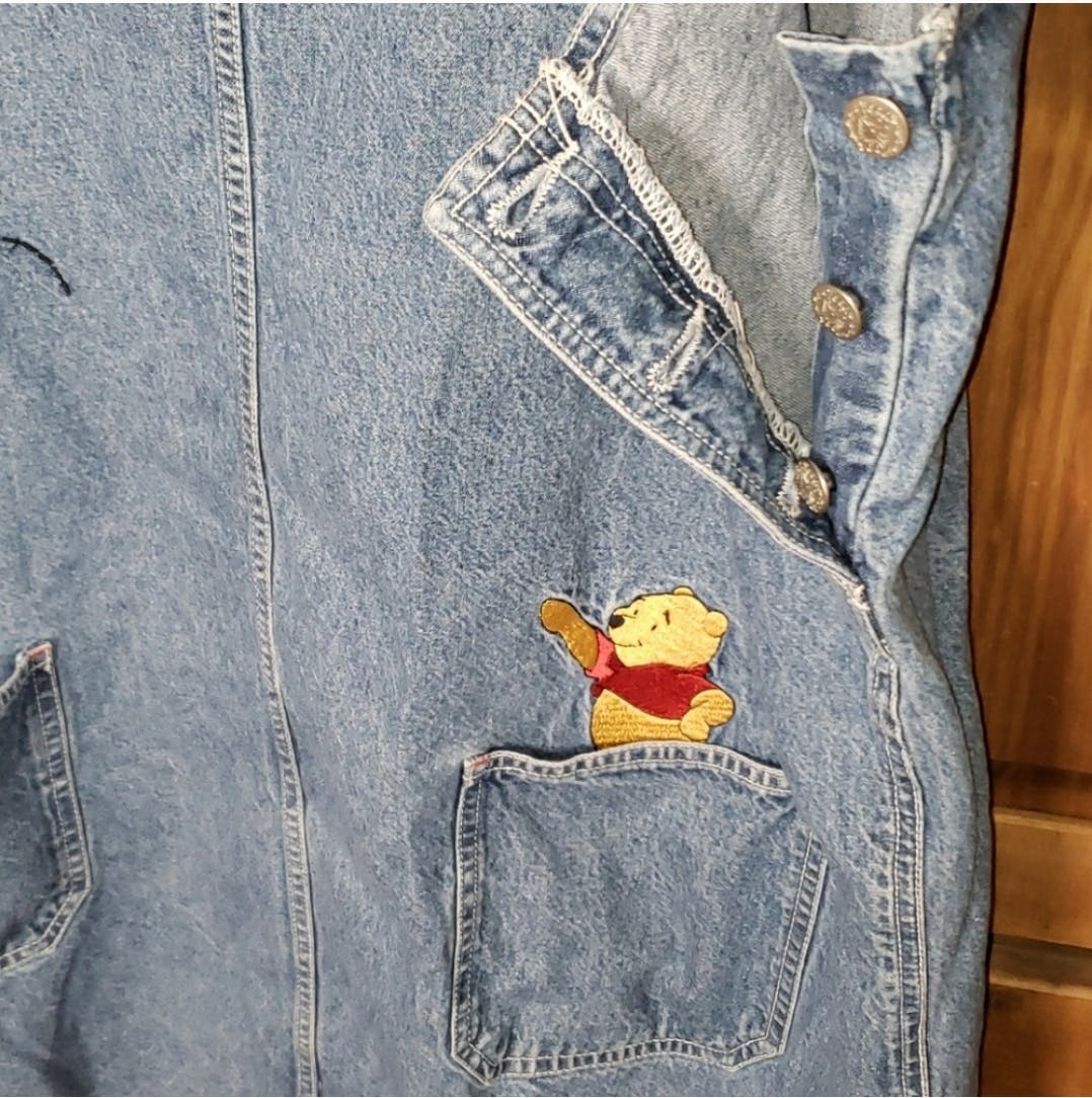 Winnie The Pooh Denim Jumper Gingham Trim Dress by Disney - Image 12