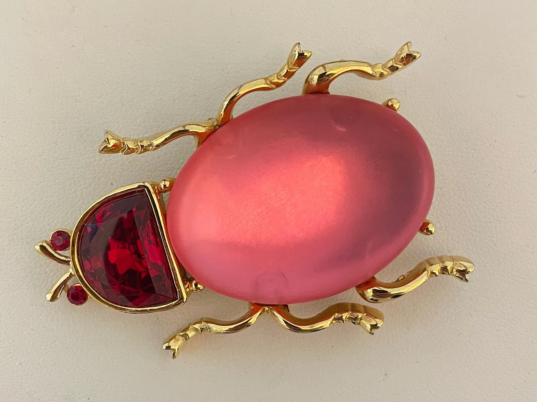 Divine Gemcraft Scarab Lucite Jelly Belly Brooch by Craft - Image 2