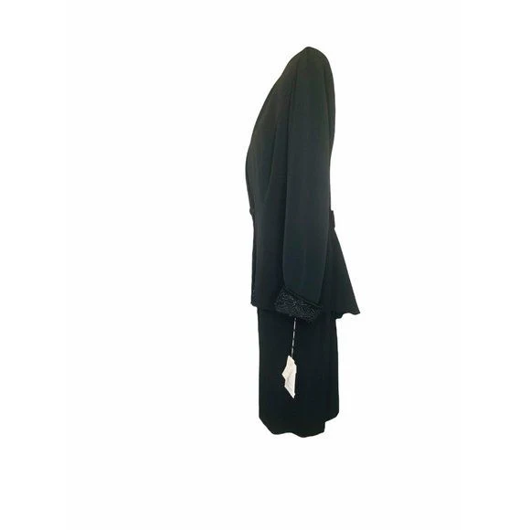 Dnwt 3 Piece Jacket Skirt and Scarf Formal Suit Nwt Black Size 12 by Daymor Couture - Image 10